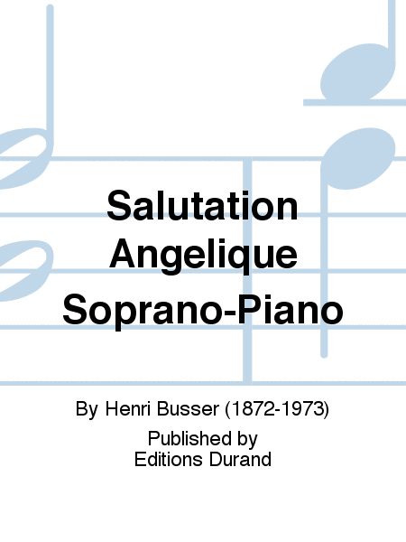 Salutation Angelique Soprano-Piano