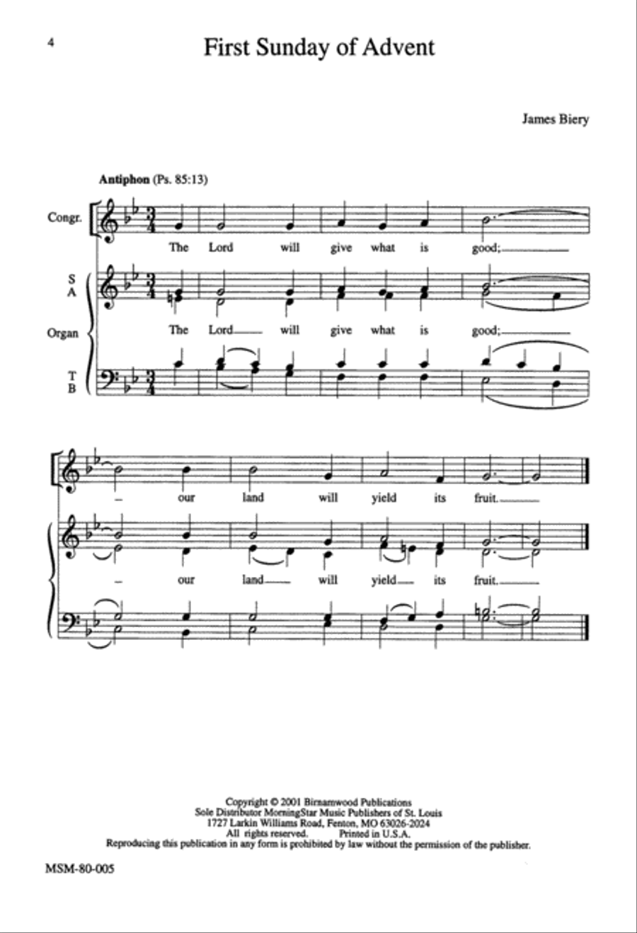 Communion Antiphons for the Advent Season 4-Part scores gallery preview page 4