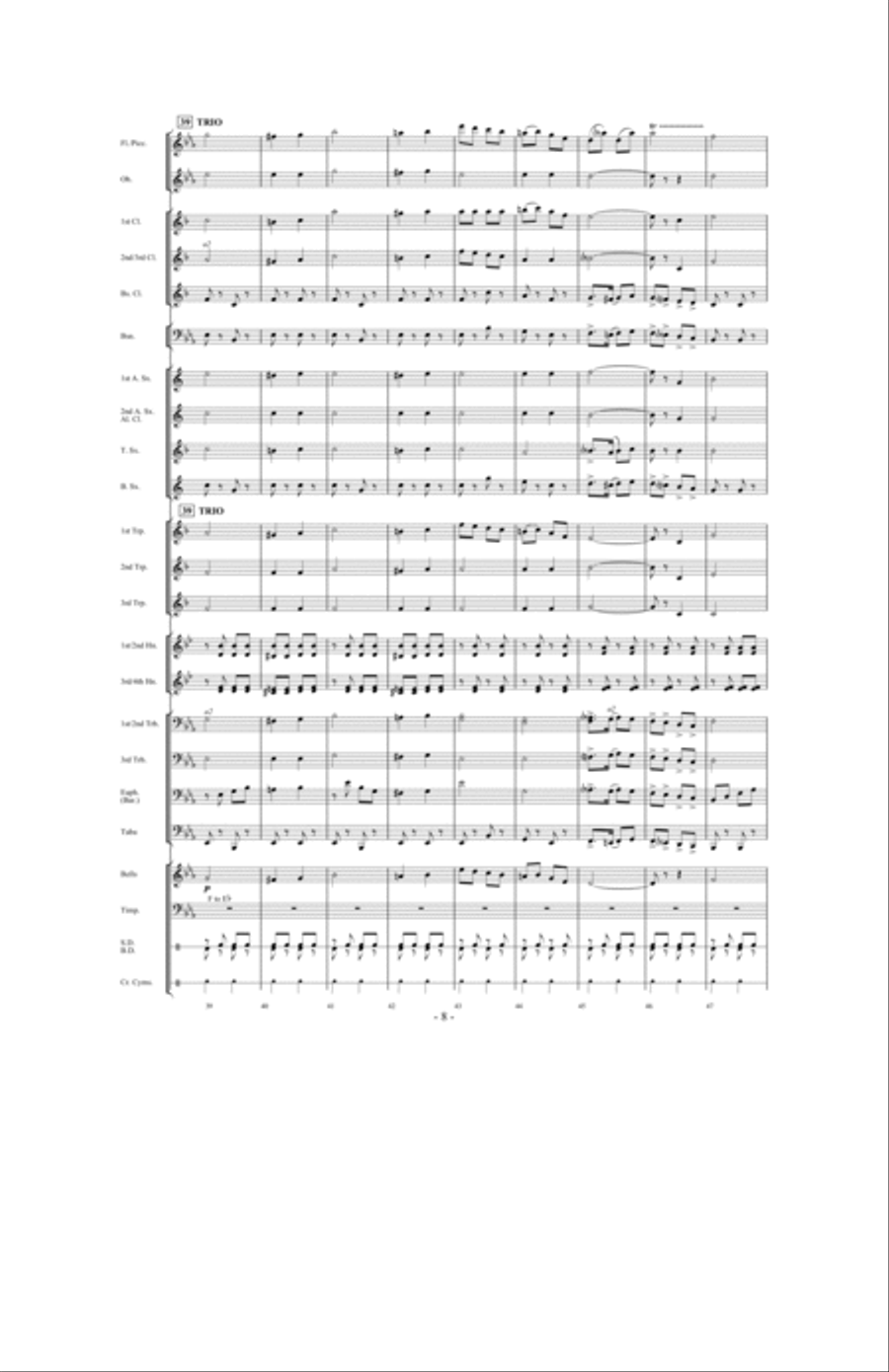 Prestissimo Concert Band scores gallery preview page 7