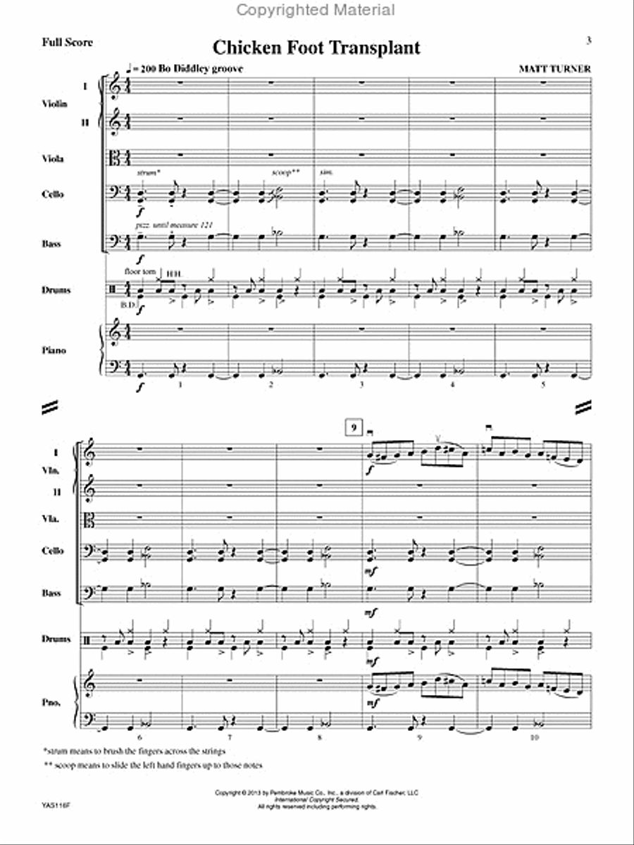 Chicken Foot Transplant String Orchestra scores gallery preview page 2