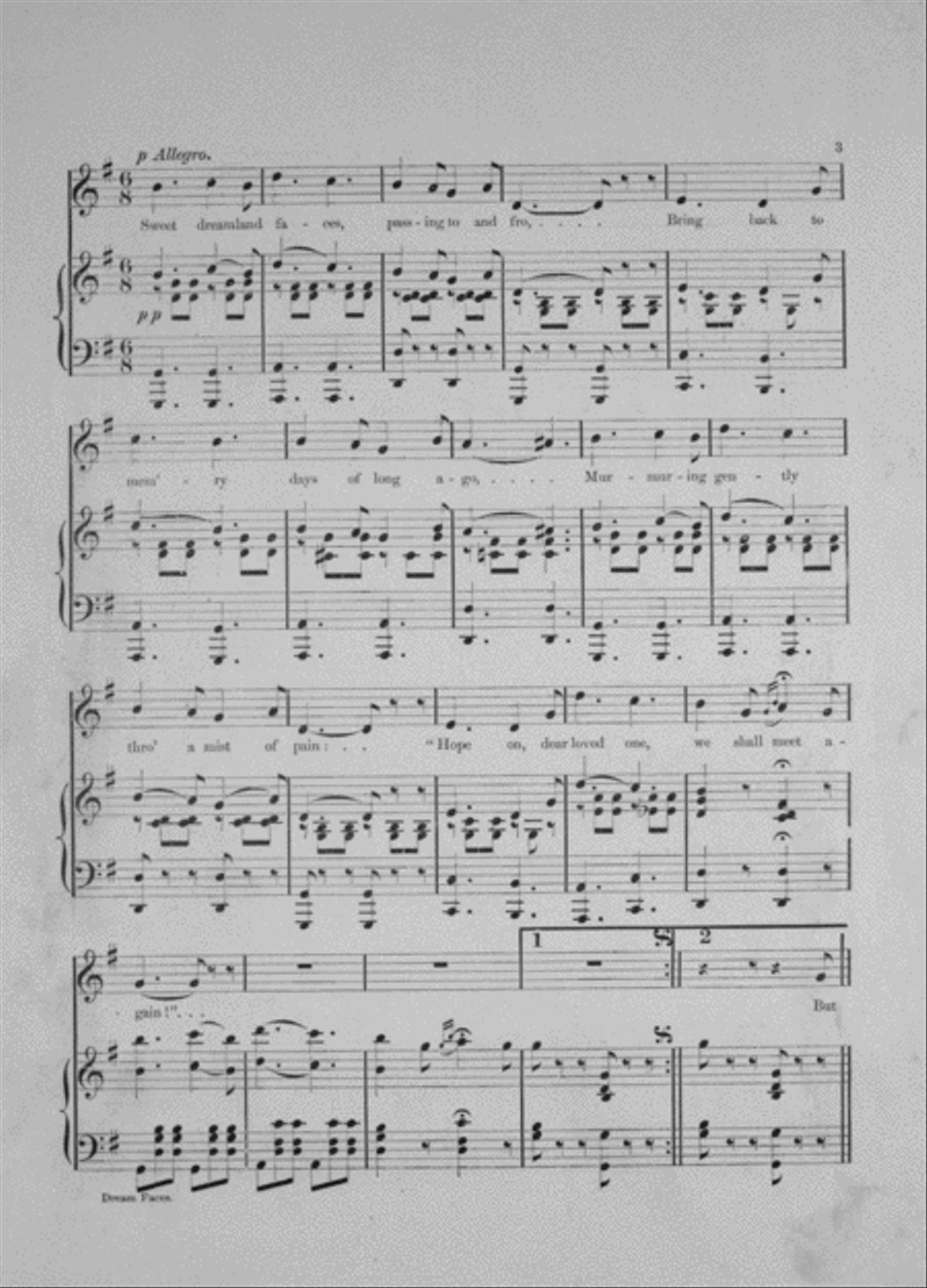Wm. M. Hutchison. Dream Faces Voice scores gallery preview page 3