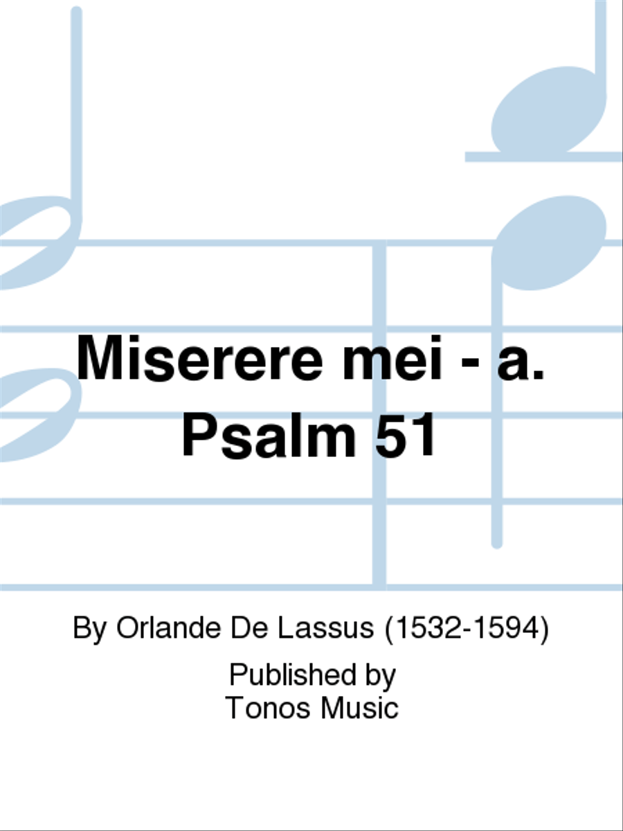 Miserere mei - a. Psalm 51 TTBB scores gallery preview page 1