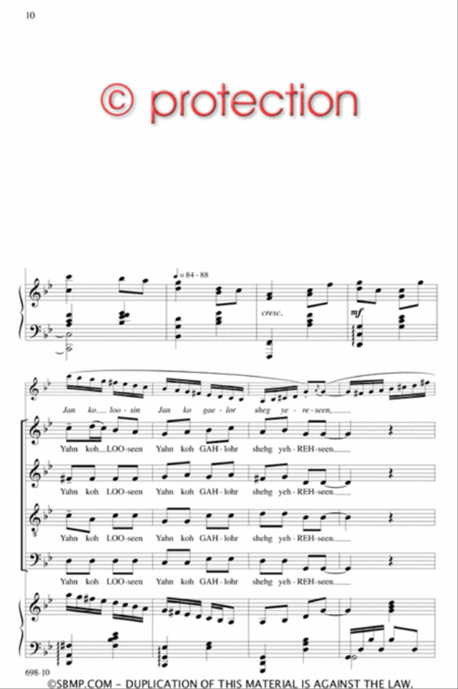 Loosin Yelav - SATB Octavo 4-Part scores gallery preview page 9