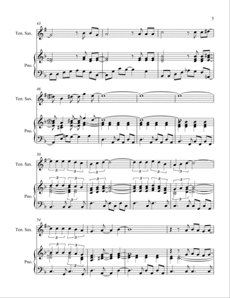 A Hazy Shade Of Winter Tenor Saxophone scores gallery preview page 5