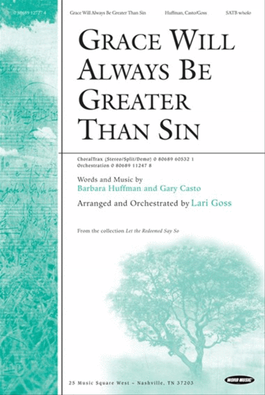 Grace Will Always Be Greater Than Sin - Anthem 4-Part scores gallery preview page 1