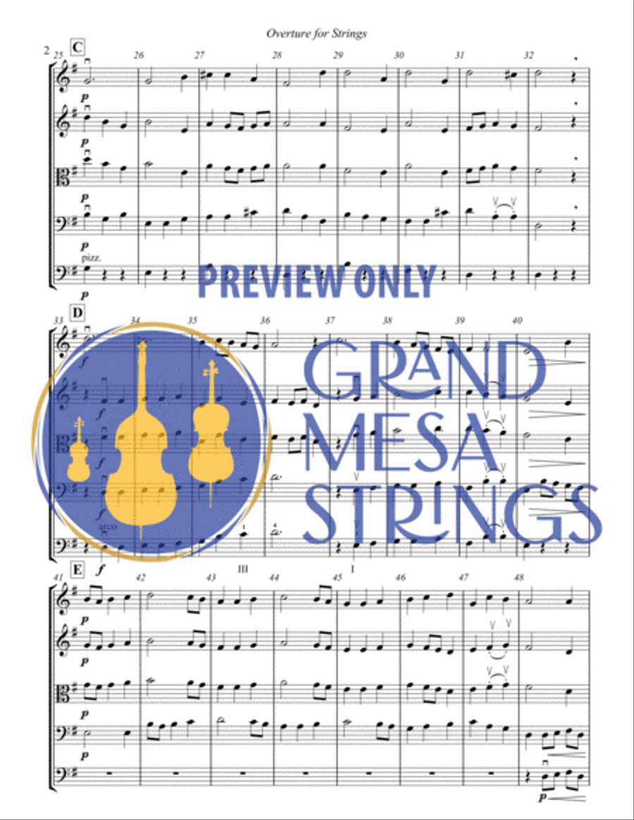 Overture for Strings Overture for Strings String Orchestra scores gallery preview page 3