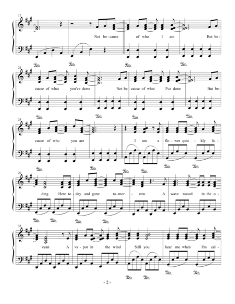 Who Am I Easy Piano scores gallery preview page 2