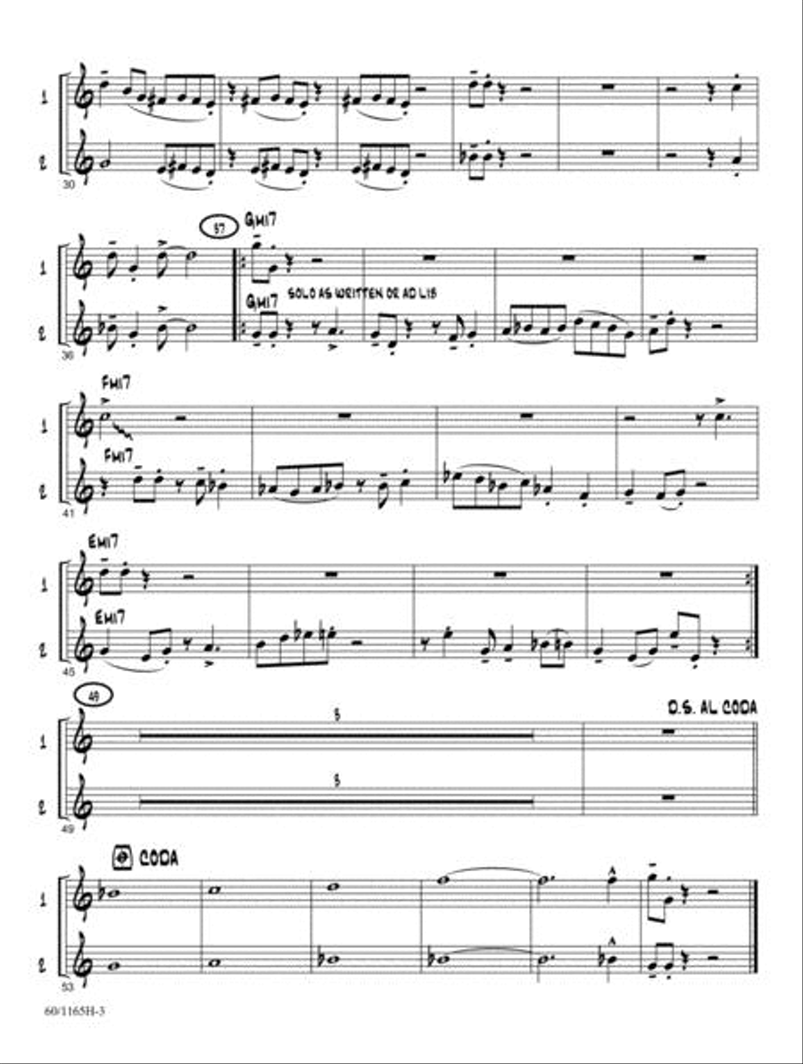 Aebersold for Everyone - Trumpet/Baritone TC Jazz Ensemble scores gallery preview page 3