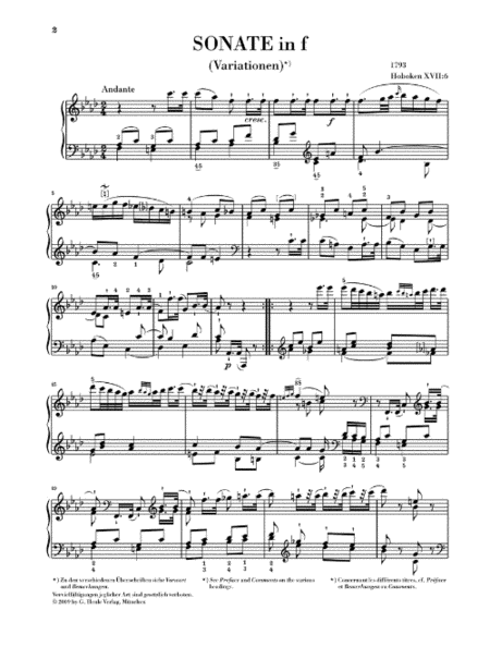 Variations in F minor (Sonata), Hob.XVII:6
