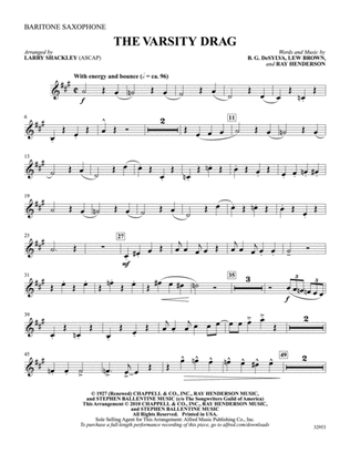 The Varsity Drag (from the musical Good News): E-flat Baritone Saxophone
