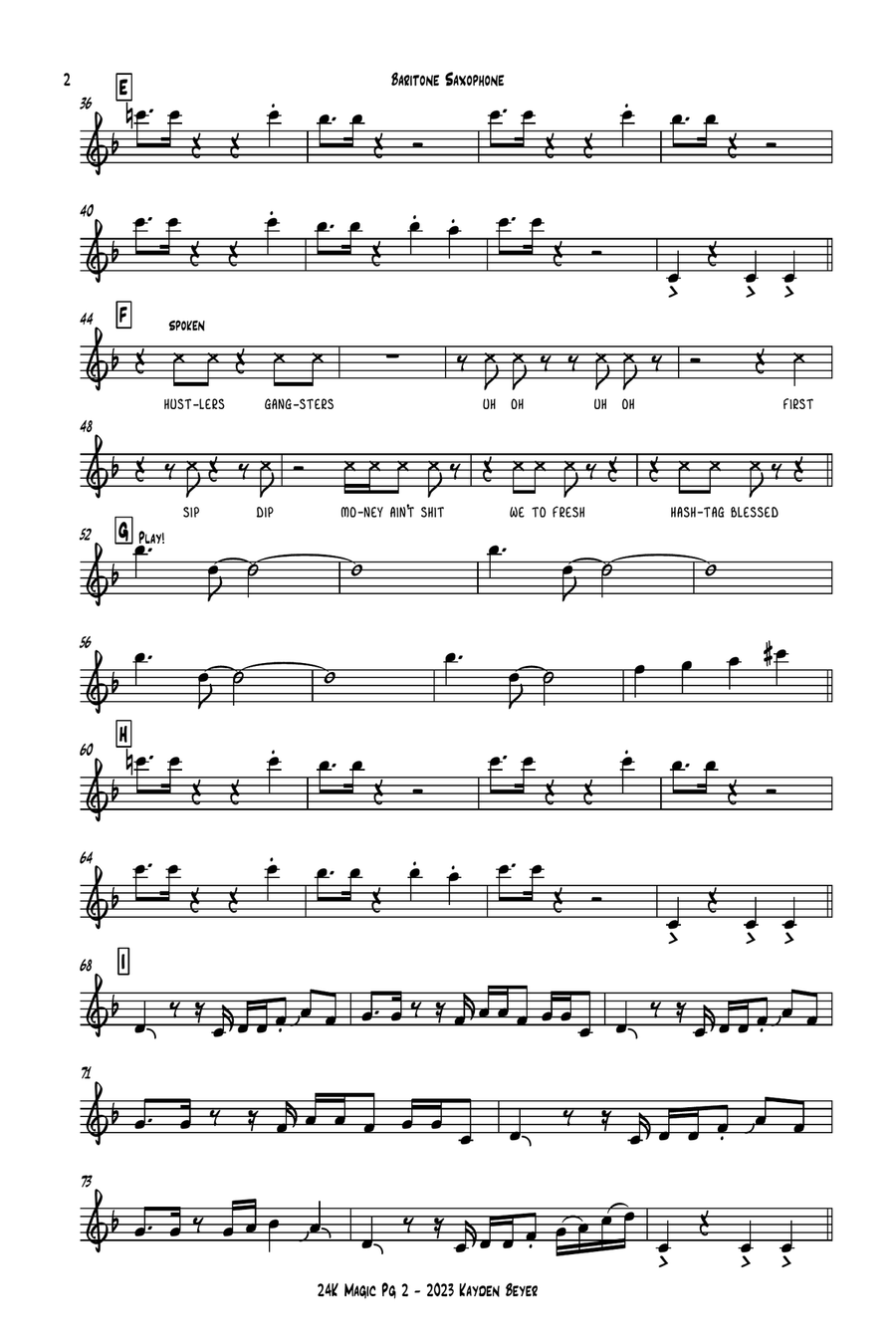 24k Magic - Score Only 24k Magic - Score Only Jazz Ensemble scores gallery preview page 2