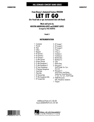 Book cover for Let It Go - Conductor Score (Full Score)