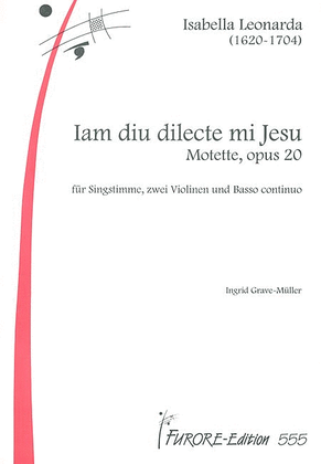 Book cover for Iam diu dilecte mi Jesu. Motet from op. 20 (1700)