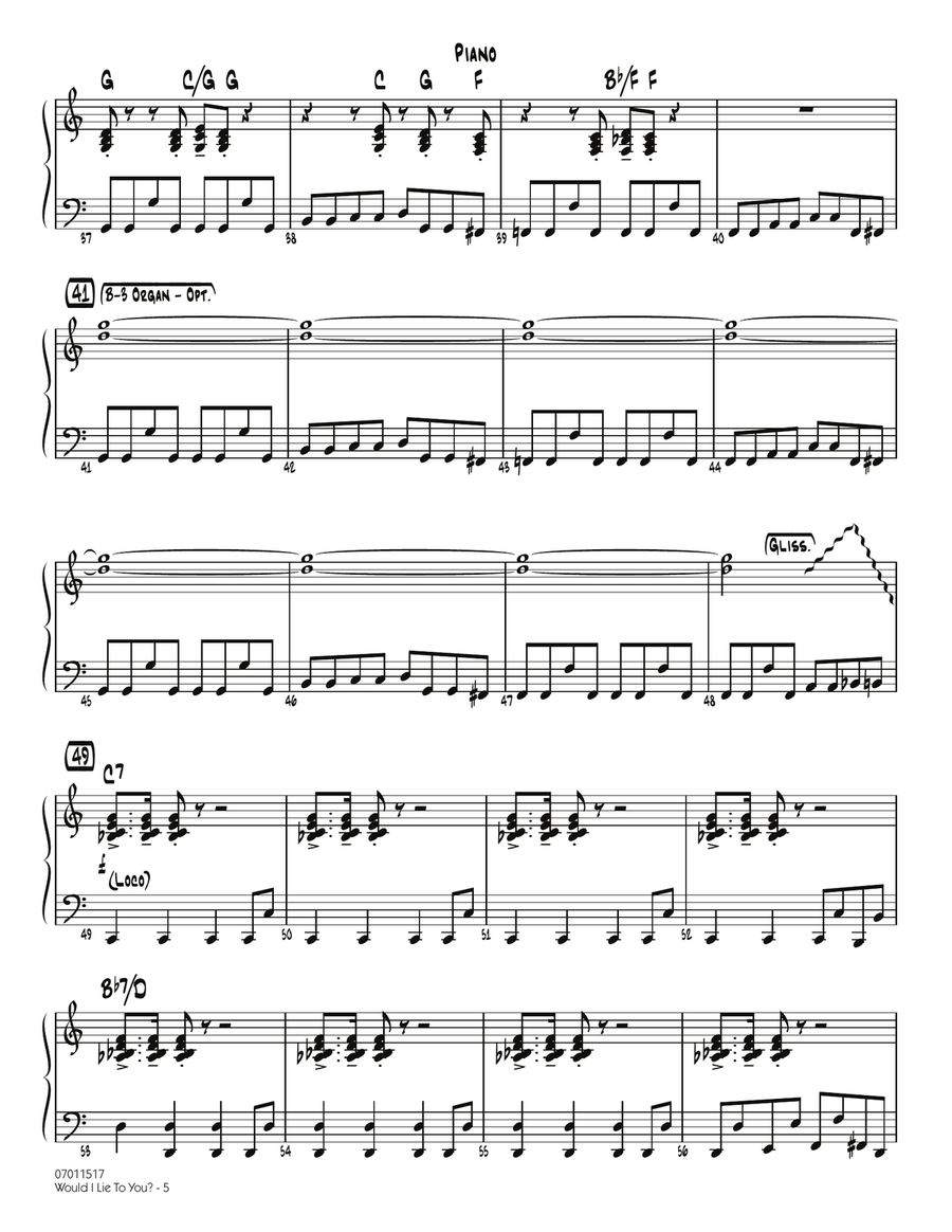 Would I Lie to You? - Piano Jazz Ensemble scores gallery preview page 3