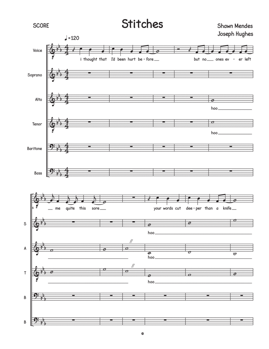 Stitches Stitches Divisi scores gallery preview page 1