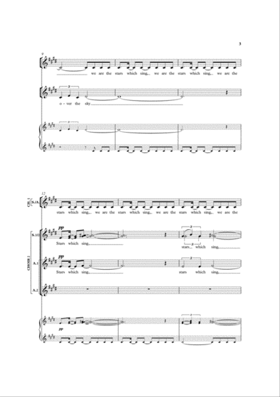 The Song of the Stars The Song of the Stars SSAA scores gallery preview page 3