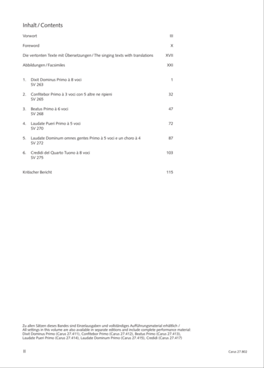 Salmi I (Selva morale e spirituale) Collection / Songbook scores gallery preview page 3