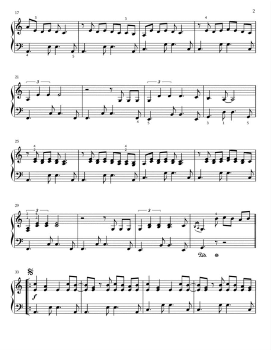 Senorita Senorita Easy Piano scores gallery preview page 2