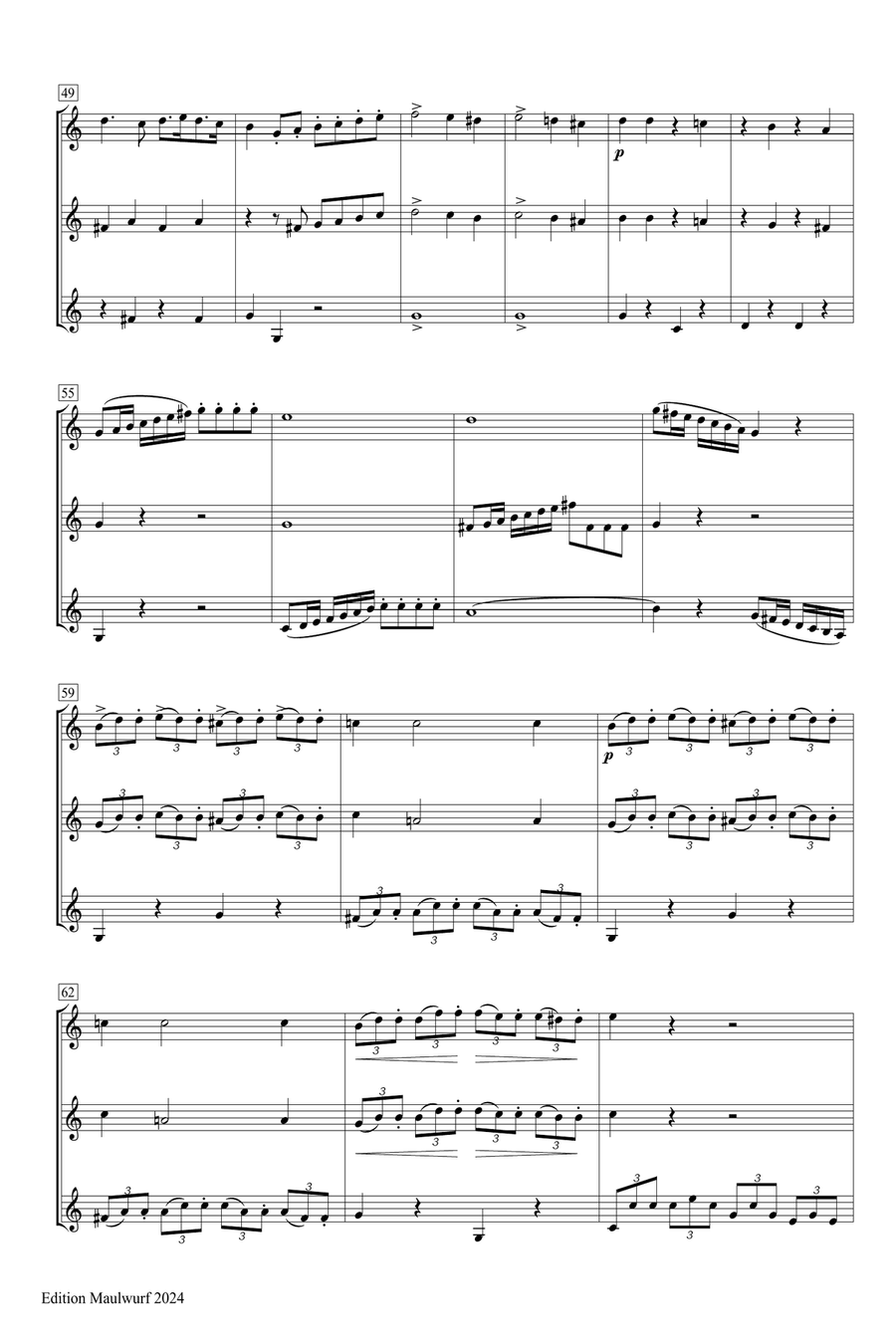 Horn Trio Brass Trio scores gallery preview page 3