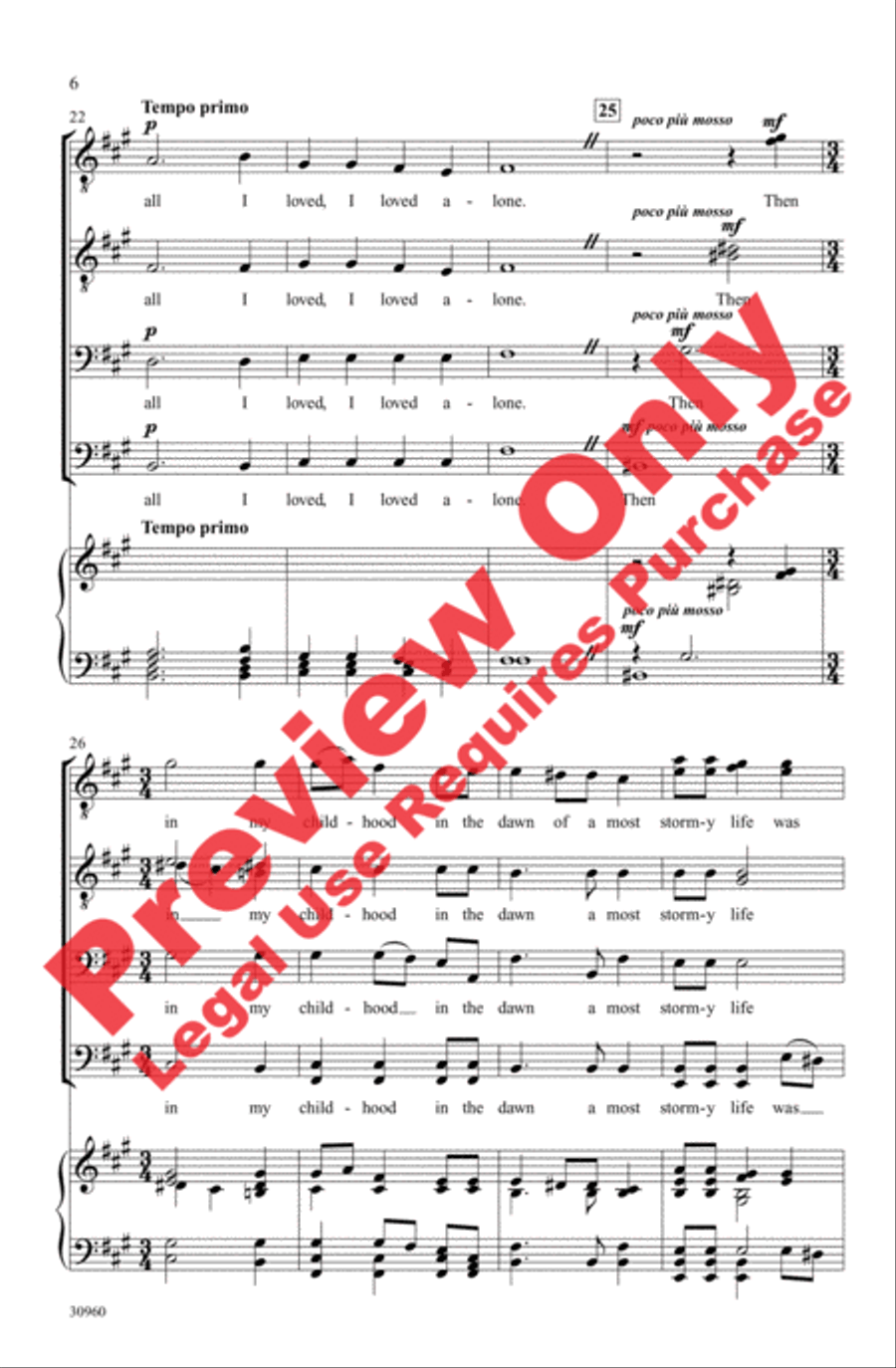 Demon in My View Men's Choir scores gallery preview page 6