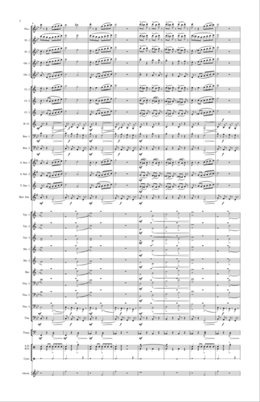 Crown Point March (for Band) 11x17 TABLOID SCORE ONLY Concert Band scores gallery preview page 2