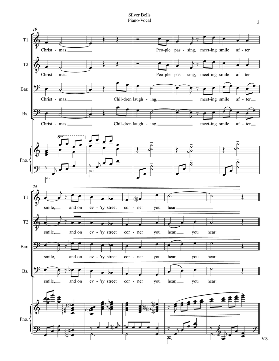 Silver Bells Silver Bells TTBB scores gallery preview page 3