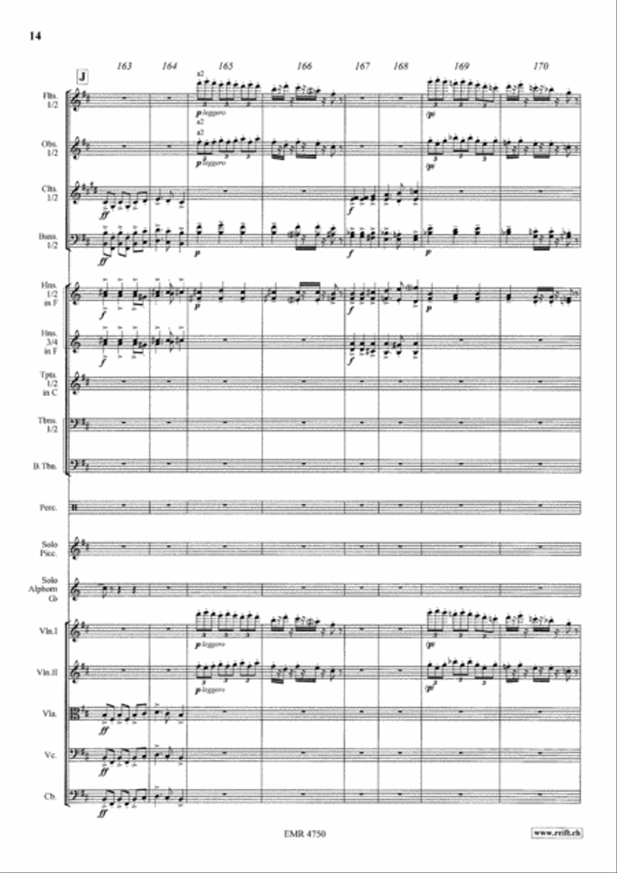 Capriccio Sur Deux Chants Populaires Orchestra scores gallery preview page 14