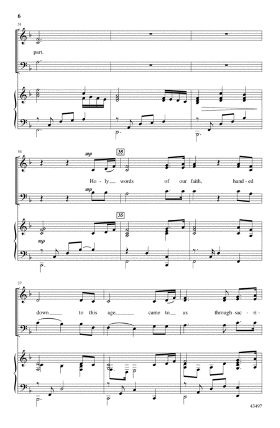 Ancient Words 3-Part scores gallery preview page 16