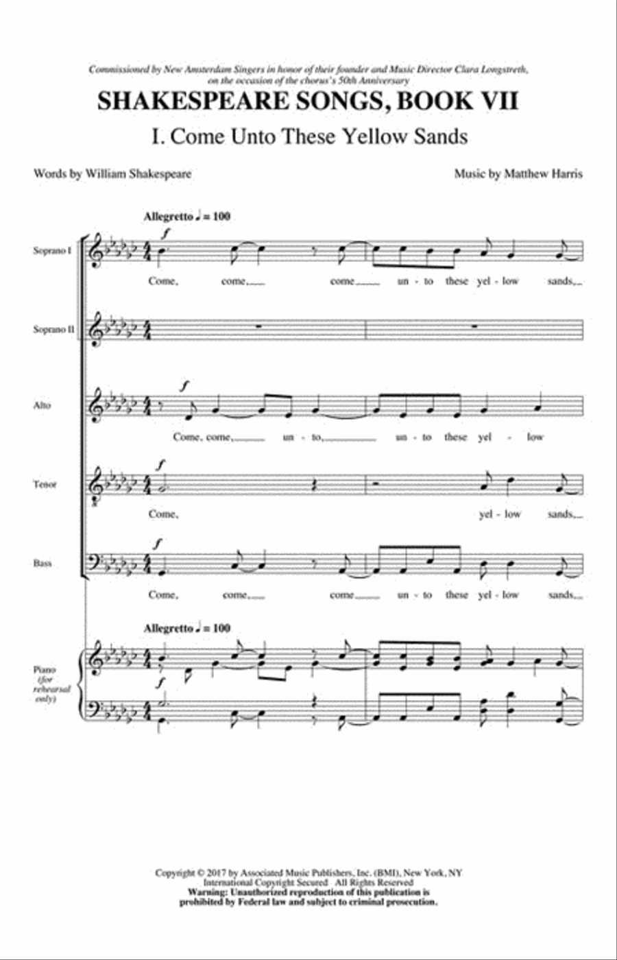 Shakespeare Songs, Book 7 4-Part scores gallery preview page 2