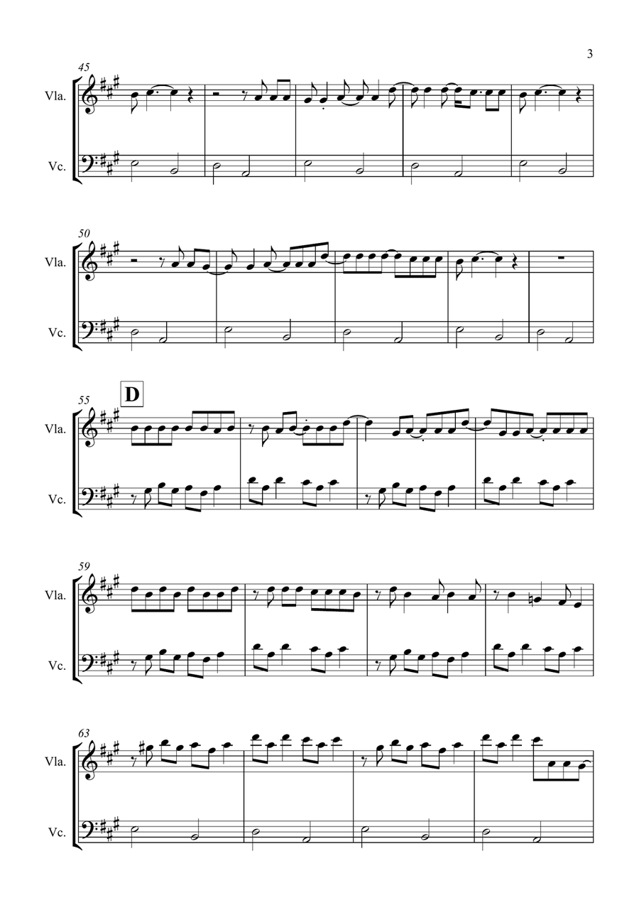 Bittersweet Symphony String Duet scores gallery preview page 3