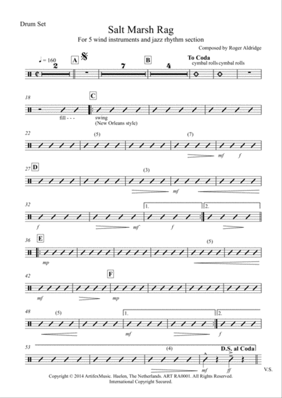 Salt Marsh Rag Parts Jazz Ensemble scores gallery preview page 5