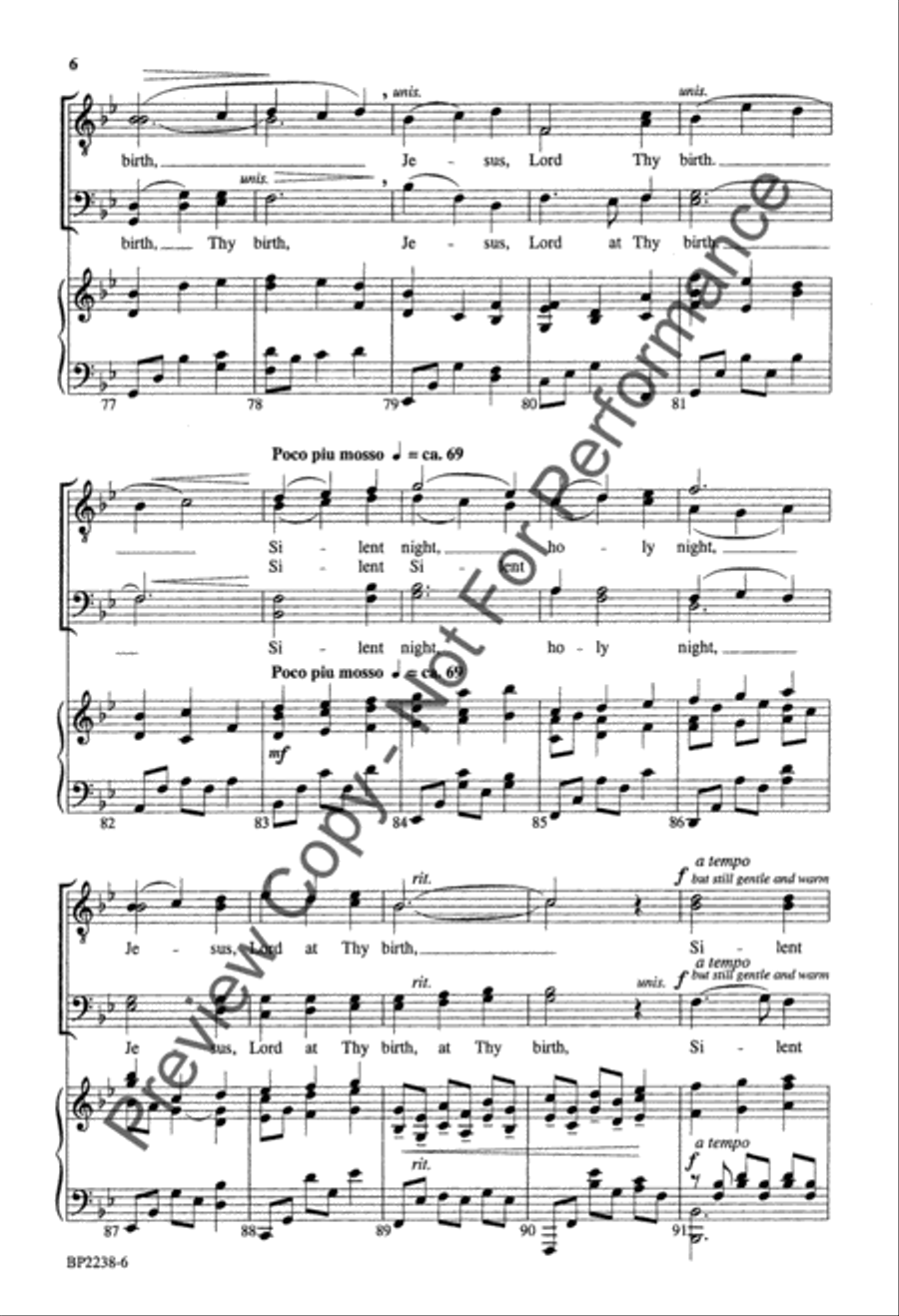 Silent Night - Forrest - TTBB TTBB scores gallery preview page 7