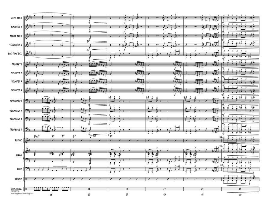 Nothing from Nothing - Conductor Score (Full Score) Jazz Ensemble scores gallery preview page 6