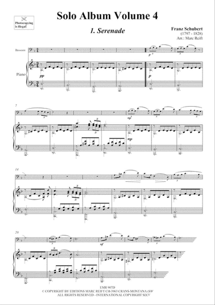 Solo Album (Vol. 1-10 + 2 CDs) by Dennis Armitage Bassoon Solo - Sheet Music page 6