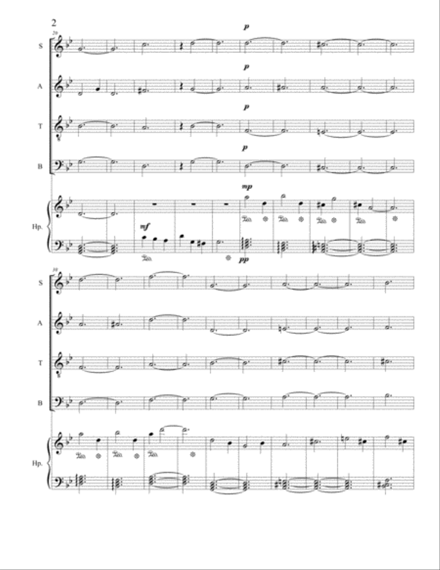 Bee Lullaby 4-Part scores gallery preview page 2