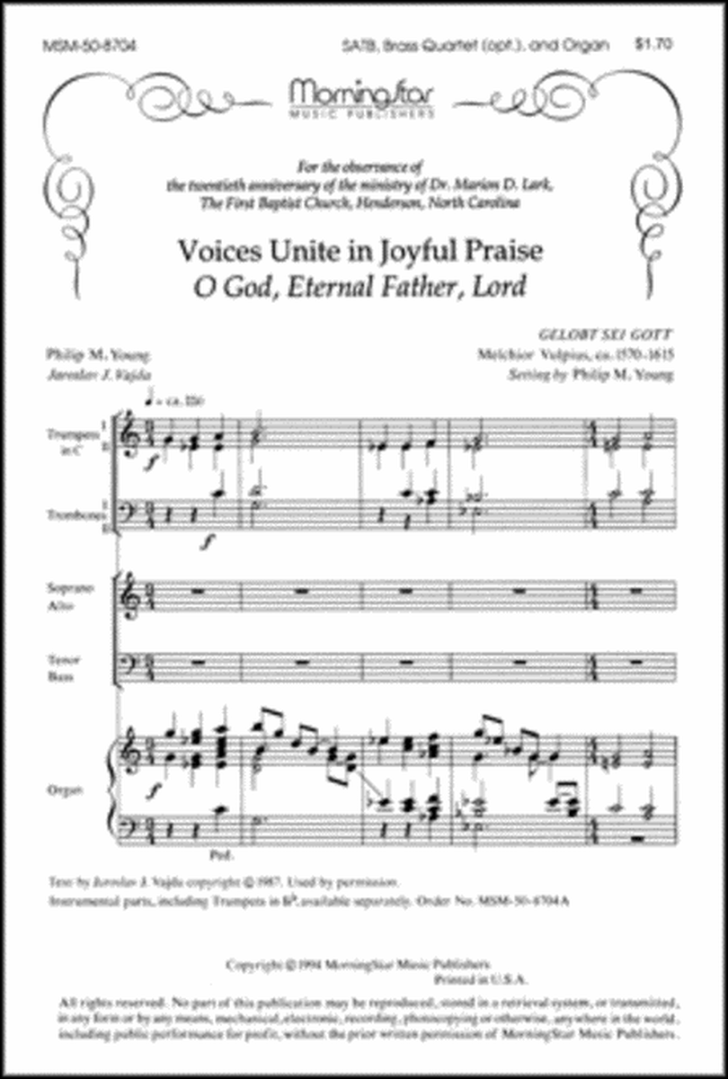 Voices Unite in Joyful Praise/O God, Eternal Father, Lord(Choral Score) image number null