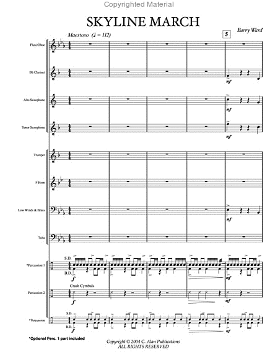 Skyline March Concert Band scores gallery preview page 2