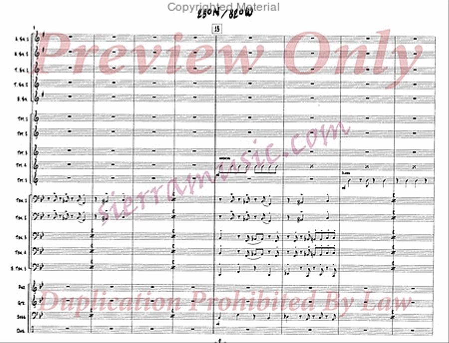 23 degrees N 82 degrees W Jazz Ensemble scores gallery preview page 3