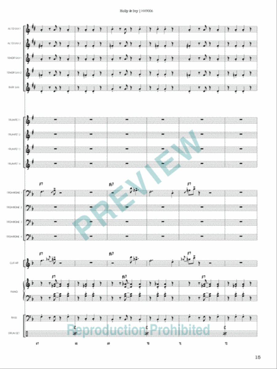 Holly & Ivy Holly & Ivy Jazz Ensemble scores gallery preview page 16