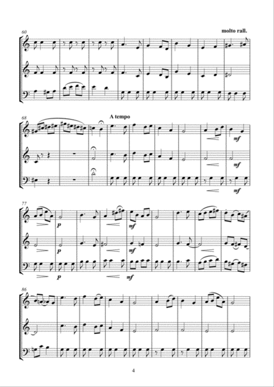 Capriccio Catalan arr. flute, oboe/clarinet and bassoon Woodwind Trio scores gallery preview page 4