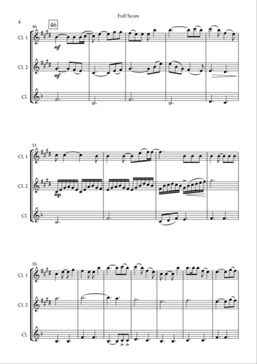 Touch The Sky Touch The Sky Clarinet Trio scores gallery preview page 4