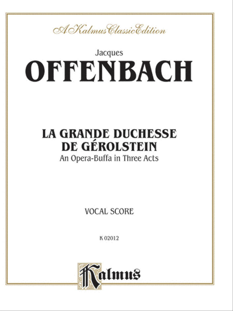 La Grande Duchesse de Gérolstein Voice scores gallery preview page 1