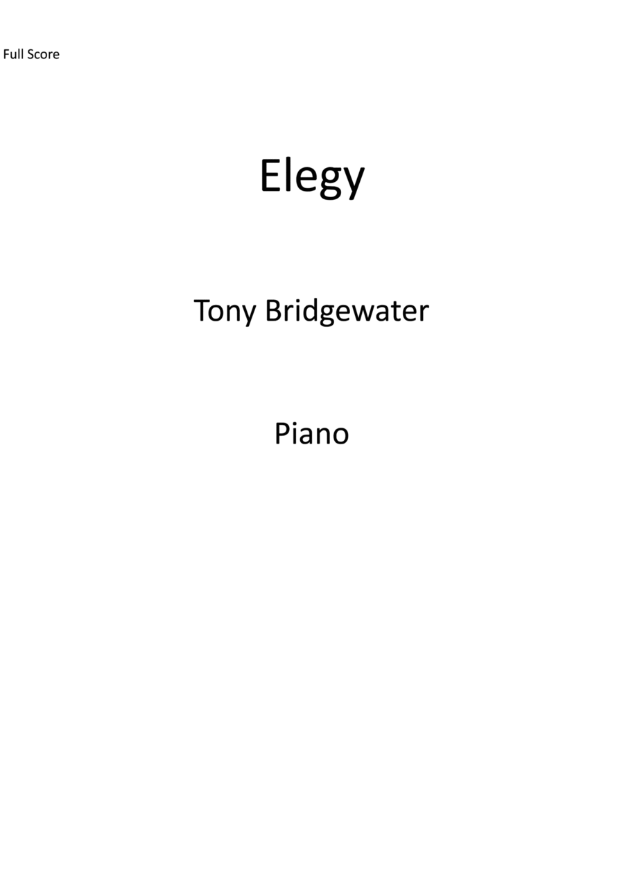 Elegy Score scores gallery preview page 1
