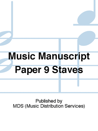 Book cover for Music manuscript paper 9 staves