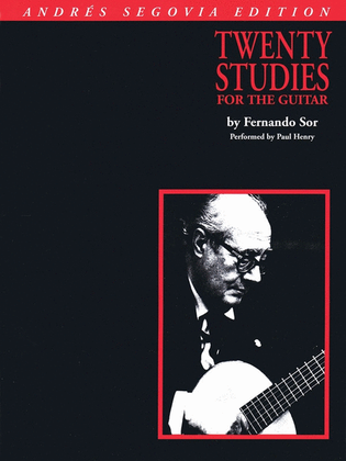 Book cover for Sor - 20 Studies For Guitar Book Only