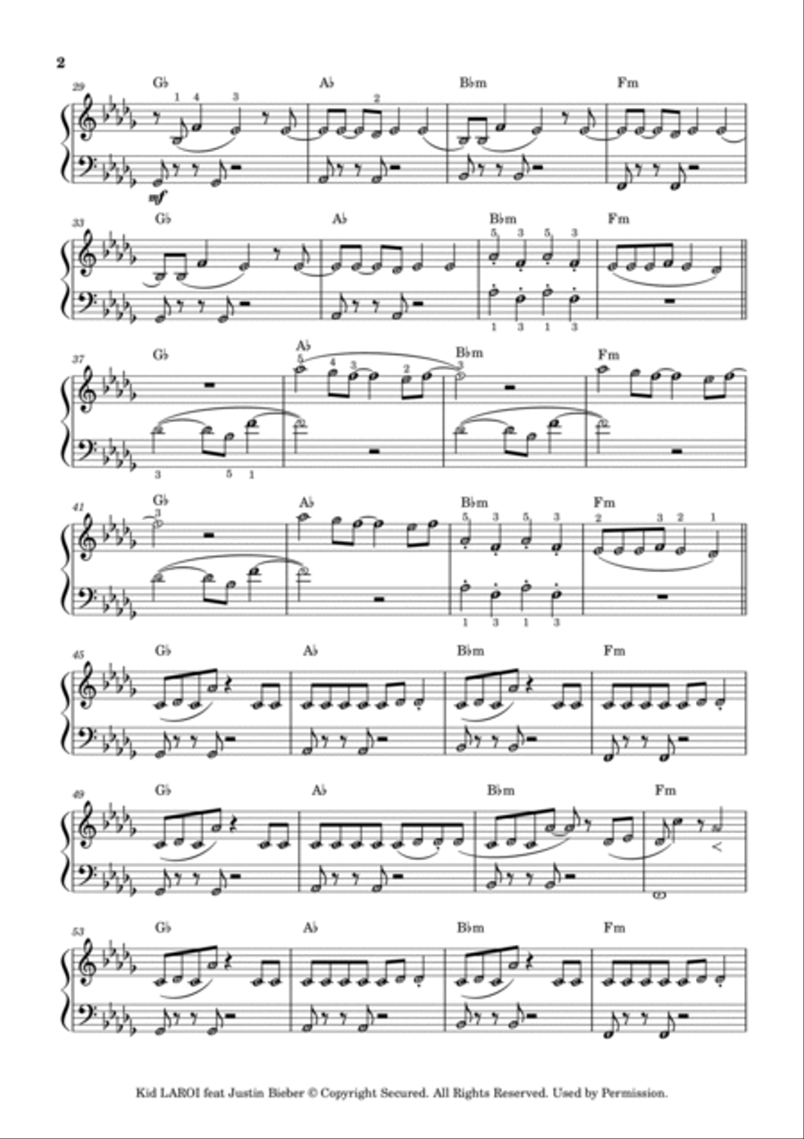Stay Stay Easy Piano scores gallery preview page 2