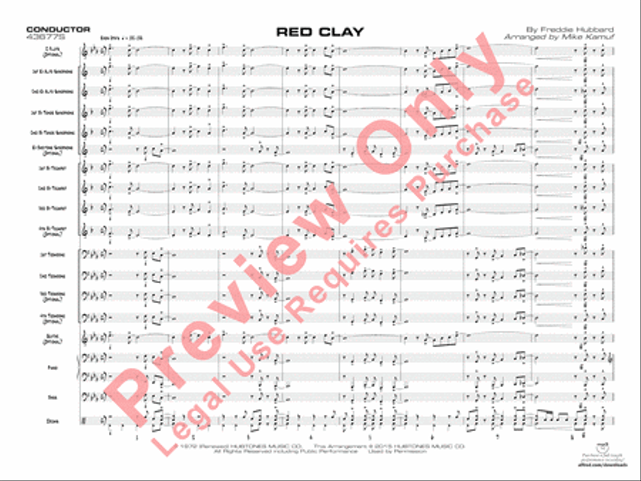 Red Clay Red Clay Jazz Ensemble scores gallery preview page 4