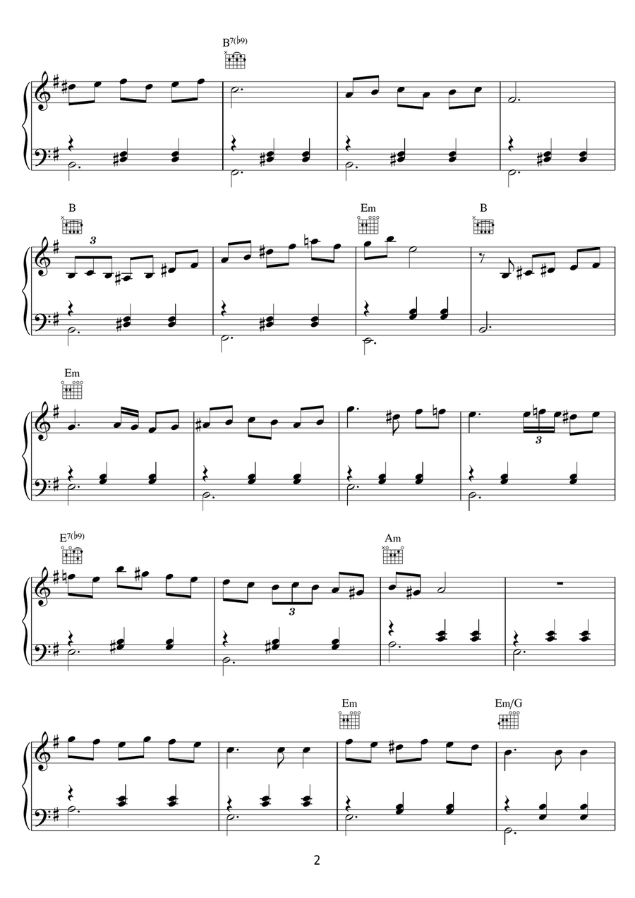 Bistro Fada (from 'Midnight In Paris') Piano Solo scores gallery preview page 2