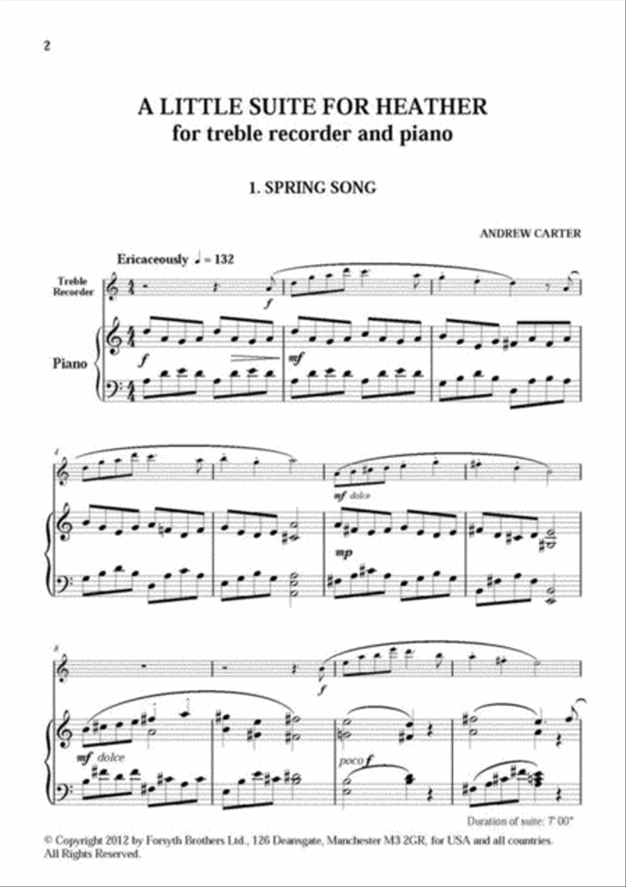 A Little Suite for Heather Alto Recorder scores gallery preview page 3