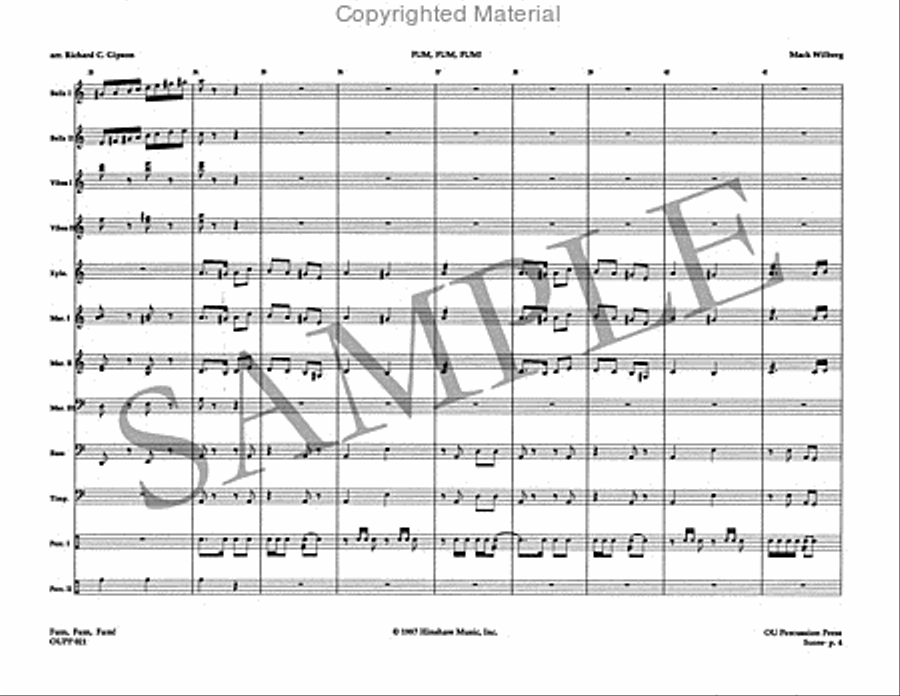Fum, Fum, Fum! Percussion Ensemble scores gallery preview page 5